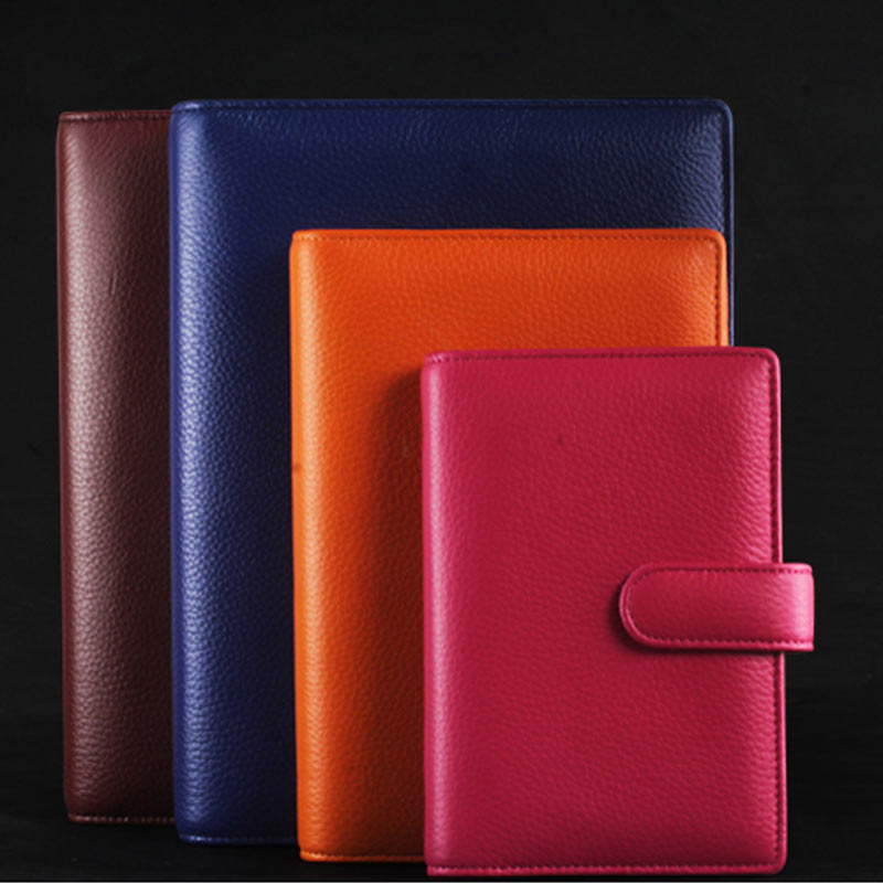 Yiwi Logo Custom Genuine Leather Rings Notebook A5..